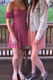 This dress is like a little princess dress. It can be dressed up or down and the sleeves make your arms look super flattering. It's the perfect length. I got the top altered a little tighter so it fits perfect with my strapless bra. - Alison V.