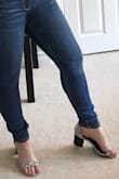 I love these shoes! Perfect to wear with skinny jeans and a bodysuit for a night out! I have skinny-ish feet and they are perfect, so I think they may be a little uncomfortable if you had wider feet especially near the toes. - Jamie G.