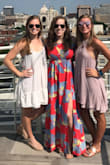 okay so I bought this dress and I wore it and its super comfy and I love the slit it has because it makes it easier to walk in. It is also great because I didn't need to wear a bra with it. The only down side is that I can only wear it with heels, unless I get the length fixed (first picture). I also let my friend wear it (second pic). She is also 5 foot 3 inches tall and has a similar build to mine. The only difference is that she has DDD. When she put the dress on it actually fit her perfectly and she could wear sandals with it without it dragging on the floor (I am assuming because her boobs gave the dress the extra lift it needed to be appropriate length), she wore it out all night and told me she really liked the dress and that it was comfortable. - Nicole C.