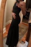 THIS DRESS IS AMAZING! It fits your curves in all the right places (or in my case gives me curves that aren't really there) and makes you feel extremely confident. I think it fit perfectly to size, and me being a tall & slim(ish) girl, I didn't have to worry about it being short at all it was fully floor length like it should be. I bought it for a formal fundraiser and got so many compliments it was great. Amazing fit, amazing dress. Definitely would buy again and again in every color imaginable. - Pearl B.