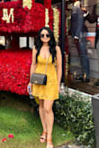 Bright and fun for summer. Ran a hair right under the bust but the material is stretchy. - Gina P.