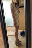 This dress is adorable! I was honestly a little scared to order this but I have been eyeing it for awhile so I finally decided to do it. I am so happy I did because this will definitely be my go to dress from now on! It is so simple and the perfect length! A little tight fitting around the arms but that is the only con! PUT THIS IN YOUR CART! - Hailey R.