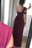 I absolutely adore the color, style and especially the fit of this dress. I am on the shorter side but once I put my heels on, it's the perfect length. I love the detailing on the bodice and how from your waist it drops and flows down perfectly. - Berkley M.