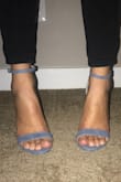 I bought a pair of these a few months ago and ordered a 1/2 size down because of reviews and they fit perfect. I did the same this time and I love them so much!! Not super comfy, but super cute!! Beauty is pain. - Rachel D.