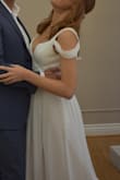 I bought this dress for my wedding and it was amazing, simple and elegant. I have just shortened the straps! - Isabella C.