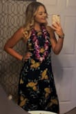 This is such a beautiful dress! it fits really well, and is long enough so you could wear heels and it doesn't look short. One strap started ripping after I wore it only once, but I'm sure you could fix that. 10/10 recommend. - Madisyn T.
