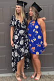 Ordered this dress to wear for graduation and I absolutely love it! I ordered a medium and it fit perfectly. The high-low cut is super cute and I was so happy with the length of the dress. Since I am about 5'10", I am always worried that longer dresses will look flooded on me, but this dress swept along the ground WITH heels on. Will wear this again during the summer for sure! - Alicia W.