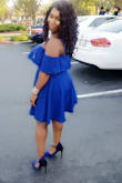 I love everything about this dress. I wore it for my birthday dinner and received tons of compliments. The material and color are great, fit is just how you see in the picture - Amie D.