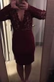 Bought this dress for a holiday party and got so many compliments. The fit was perfect as I am petite and curvy. The quality of the dress and the lace overlay was so nice! - Jamie H.
