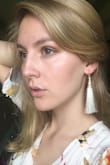 These are gorgeous on, go with everything, and are super light weight and won't weigh down your ears. I often don't wear earrings, and so while I love some dangling pairs, they can take a toll after a day of wear when they are heavy. These are just fringe so they're super comfortable to wear. These are perfect for the summer, and give a low key but dressy look to any outfit. I always get comments every time I wear them. Would recommend. - Viivianne M.