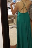 This dress is absolutely amazing!! It's about 4 to 5 inches too long on me without heels but that's completely fine with me! It runs a little big, I was thinking about buying an M or S but so glad I went with the XS! It fits perfectly,and is so so flowy! - Elina M.