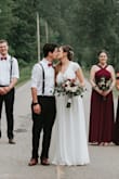 I ordered this dress for my wedding and it is AMAZING!!!!!! The bottom part flows so nicely and the waist line is very flattering. I have a pretty busty chest and I ordered a medium and the top part was still pretty baggy on me. I got it tailored by a seamstress and now it fits great! The seamstress said that it was super easy to tailor and commented on how great the material was. I am excited to wear this for may May wedding! Thank you Lulus! :) - Jennifer E.