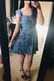 The dress was very cute. I was a bit worried about ordering online but I'm pretty satisfied with my purchase. Everything was the same as the picture and descriptions. You can even wear the off the shoulder straps as regular straps for a different look. The bust is a little big for me but only because I'm a bit smaller in that area however it's nothing that you can't work with. Overall, a very lovely summer dress. Would encourage others to buy it as well. - Destiny Y.
