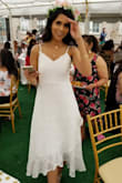 I absolutely loved this dress. I wore it for my bridal shower. It was the perfect bridal white. The quality was wonderful, the lace felt great. All my guests loved my dress, and thought it looked perfect for the occasion. It is the type of dress that can be worn for numerous occasions, because it's very classy and at the same time a little boho! - Rena S.