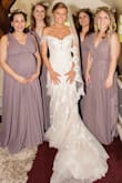 I bought 4 of these for my bridesmaids! They are beautiful dresses and are an amazing price. The waste is elastic! Can fit all body types. LOVE the color!! Was perfect for my wedding! Even fit my 8 month pregnant bridesmaid! - Carol P.