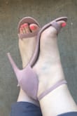 Super cute and fairly comfortable for heels. The heels don't feel as study as I'd like but they will work perfectly for my wedding ceremony (wearing flats for the reception). The color in my pictures actually doesn't do it justice - it's much prettier in person. Pic on the website is accurate - Amy W.