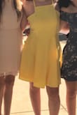I loved the dress. The material was really nice and comfortable. It looked very nice on and I loved wearing it. Was a very good length. If you are borderline on sizes definitely order up. - Adrienne H.