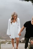 I bought this dress and the peach version of this for my engagement pictures. I decided to go with the white one and I'm so glad I did ! I was worried it would look a bit like a night gown because its loose and just hangs from your body, but it ended up photographing beautifully! So happy I went with this dress :) good quality too! - Hanna V.