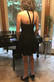 Awesome dress overall: flattering fit and good material. Only issue is the cleavage gap shifts occasionally especially in car rides. This can, however, be easily fixed like with any other shifting dress. - Mary A.