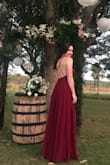 I wore this dress at my brother's wedding, in which I was a bridesmaid. It was beautiful! I only had to adjust the length a little bit, but the rest fit me really well. - Alice A.