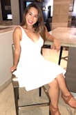 Wore this for a special occasion and felt absolutely gorgeous in it. Very feminine dress and super flattering! I will probably buy this in the fuchsia version as well. - Keana F.