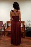 The dress took only 10 days to arrive which was a great start seeing as I live all the way in New Zealand. 
The dress itself could not have been more perfect. The colour was the exact shade of burgundy as shown on the website and the material felt very expensive. 
Fit : Perfect.
Length: Perfect.

Will definitely purchase more clothing from here in the future! - Paige F.