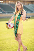 This dress is super cute, true to size, and not too form fitting to be formal. - Domenique B.