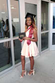 This dress was perfect for my graduation. It was exactly what I was looking for. It fit perfectly, had my waist looking snatched! I had to buy a sticky bra for it since it was a backless dress with a halter neck, I didn't want my bra showing. Overall it was perfect. I had to iron it after I received it, It did not wrinkle at all after that. Thank you Lulus - Nivian M.