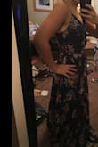 One of my favorite dresses I've bought! I got it for my senior homecoming and it came right on time (despite ordering last minute), and it fit perfectly! The colors were beautiful and just like the model shows! The fabric was also really super nice. The dress was very long though, so I had to lift it and I was wearing heels. The chest has a nice button so that it doesn't open up, but the button kept coming off. I used my hair to hide that part while I was dancing, but it was pretty annoying. I also used some eyelash glue to try to keep it on my skin, but it didn't work. Order this in advance and get it shortened and then I would sew the front. Even with that, it is so worth it and deserves 5 stars! Thanks Lulus. The messy room and bad lighting don't help anything, sorry. - Paloma P.