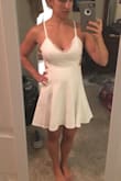 The lace detail on the back and front make the dress so feminine. Perfect for a date night out. The lace is great quality and holds together nicely. - Danielle S.