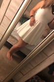 Cute dress a little more modest it's a couple inches longer than finger tip length. - Haylei P.