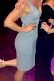 I wore this to a wedding and received so many compliments! I have an athletic build (broad shoulders, narrow hips, flat chested) and this dress fit perfectly. I ordered a large because I have a big rib cage and it fit almost perfectly. The straps were a little loose, but a little dress tape helped everything stay in place. The material is really thick and I felt comfortable with no shape wear. My only complaint is after only one wear the seams were starting to rip. This was very surprising to me since the dress was not tight on me. I'm hoping this was just a fluke on my dress. Customer service was amazing and quick to send me a return label and issue me a refund. Would buy again! - Jes M.
