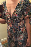 While the pattern is really cute, I looked like a saggy grandma in this dress! It was way too long, went about 6 inches past my knees. The top, where my boobs were, was super saggy and loose looking. It makes me look completely flat chested though I am not. The top went way too far down too, the part where it is supposed to be tight around the waist was loose and lower than pictured. My measurements for a size small were exact according to the size chart so I don't understand how the fit could be so terrible, especially when all the other reviews seemed to have great fits. - Monique G.