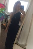 I was debating really hard between a S and XS after reading literally every single review and I'm so happy I went with the small. The material is stretchy but the waist is still fitted and I had to put this dress on over my head because I couldn't fit the waist part over my hips. Also with I think about a 3" wedge, the length was honestly perfect for me. Love the versatility the dress has; I wore it to a wedding and feel comfortable wearing it to more as I can just change it up a bit and it's comfortable. I got compliments on the dress a lot that night! - Shannon C.