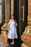 I took this dress with me on my trip to Thailand and I loved it. The material was perfect for the scorching heat and humidity. I love the cut of the dress and the sleeves were super cute. Would definitely recommend! - Sonam T.