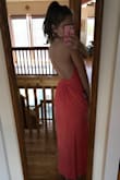 I got this dress for my step brother's wedding and it was a hit. The dress is the perfect combination of formal and casual. I strongly recommend the coral color because it is perfect for summer time. I am 5'6" and I wore it with 4" heels and the length was perfect. Only negative is that you have to get the dress steamed or dry cleaned to remove all of the wrinkles from shipping. - Marie Q.