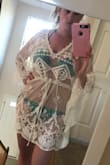 It's super cute- purchased for my bachelorette/honeymoon. It's a little big but has a draw string around the waist! It looks much better with a bikini than with my one piece. - Marjorie M.