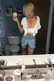 I'm obsessed with this top. It is sooo beautiful & flowy & delicate. I'm very flat chested so at first it felt loose, but when I just pull the top down it pulls right to my chest and is perfect. I love everything about it. - Samantha D.