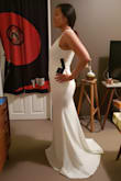 Fit perfectly!! Slightly long, as I am not that tall but that's an easy fix. The material was surprisingly good and have some solid weight to the dress. The beads were tightly sewed together (no gaps). However, there was a couple of strings hangout - can be trimmed off. I had to return this dress as the other dresses I ordered have a much comfortable cutting to my curves. - Tammie L.