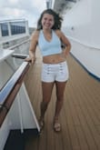 This top is so comfortable. I can wear petals with it and it is the best feeling in the world. The material is not too thin and is very soft. It fits perfectly. I love this top and ordered it in blue because I loved it so much. - Alyssa S.
