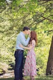 I'm in love with this dress. It was perfect for our 5 year anniversary photos. 
So flattering and the floral print is beautiful. I get so many compliments on this dress. Even though I'm only 5'3, the dress was a good "midi" length. - Kelly S.