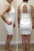 I bought this for the summer and haven't had a chance to wear it out yet, but I like the material and look! It feels like a nice good quality material which is great because it doesn't show too much of my unflattering curves or my colourful undergarments! I think this dress matches the photos on the website and the reviews posted! - Catherine N.