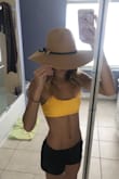 This hat is sooo cute and not too floppy, just the perfect sized brim, I love that it has an adjustable band inside to make sure it sits nice and tight on my head, the black strap fell off once it got here but nothing a little super glue couldn't fix, such a cute accessory. - Lauren B.