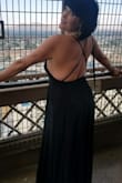 Purchased this dress for upcoming cruise vacation. Beautifully weighted fabric, snug upper bust are and flowy dress. Can be worn in a casual situation with sandals and simple jewelry or dressed up for a fancy night out with heels. Worth every cent for the wear-ability! I plan to order another in green :) - Kecia L.