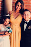Wore this dress to a wedding. Received multiple compliments on this dress all evening long. Absolutely beautiful color and fit like a glove. Length was a little long but with a pair of cute sandals, fit perfectly! - Ashley G.