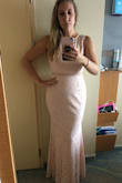I am simply obsessed with this dress!!! It was everything I had hoped it would be and fit like a glove (maybe a little big, but I didn't want it skin tight) I bought it for a cruise to wear on one of the formal nights and ended up feeling so beautiful, I wore it for both! I was scared that it wouldn't be long enough because I'm tall and really wanted a true floor length gown- I was NOT disappointed. I took my boyfriend's breath away coming down the stairs the first time he saw me! Perfect! - Lauren M.