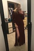 This dress is beautiful! The slit makes it fun and just a tiny bit sexy. It's very easy to wear every day or to dress it up! - Tiffany H.