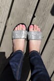 Talk about bling bling! I always get compliments on these sandals. They add the perfect amount of bling to any outfit. I especially like to wear them on the sunnier of days. - Deven H.