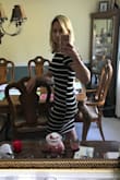 Fits like a glove. Follow the size guide. Built in slip that acts like spanx. Stripes don't line up but will keep. - Cheryl C.