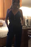 I was worried to buy this because I'm short and jumpers haven't looked so good on me. After reading reviews I decided to try it! SO CUTE! I want on in every color! I am bigger chested and was able to tie it up nicely so the ladies didn't make an appearance! Defiantly would recommend. - Natasha T.